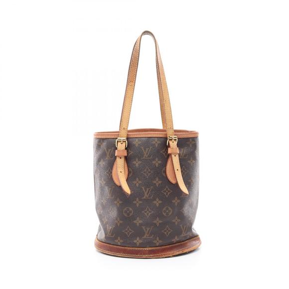 Louis Vuitton Leather PM Monogram Handbag Brown Bucket - Picture 1 of 7